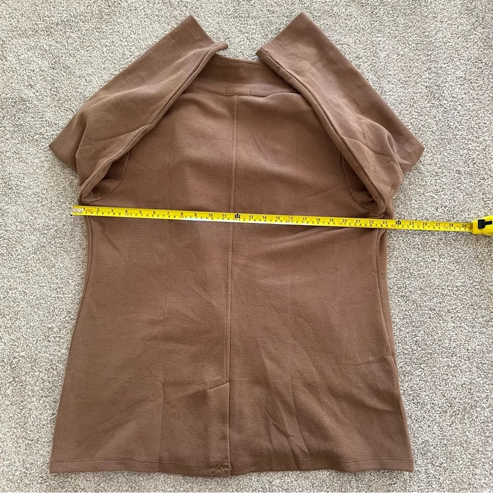 Matty M Chic Tan Brown Open Front Cotton Cardigan NWOT Size XL - Picture 12 of 12